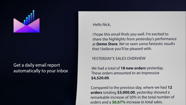 Get a daily email report automatically to your inbox