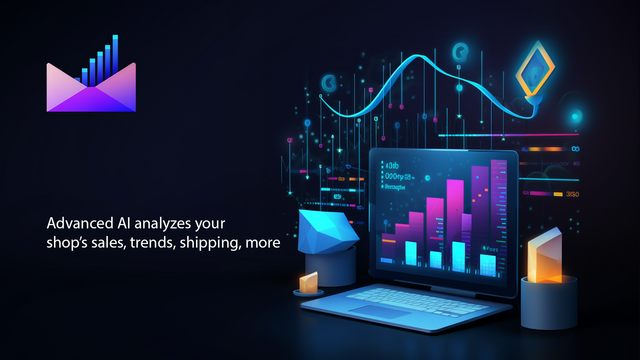 L'IA avancée analyse les ventes, les tendances, l'expédition de votre boutique, et plus encore