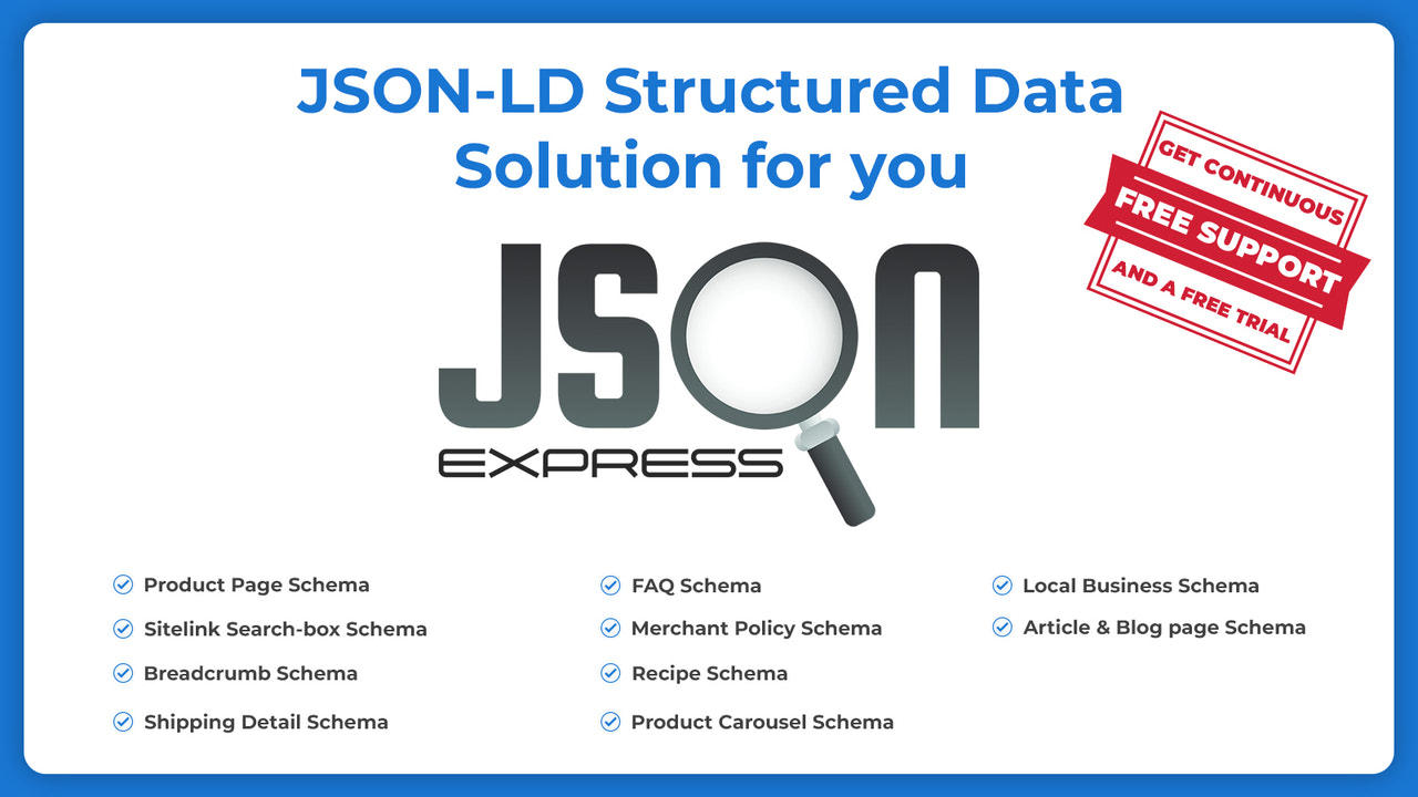 Aplicativo JSON‑LD Express Shopify para esquema de SEO e Snippet de pesquisa