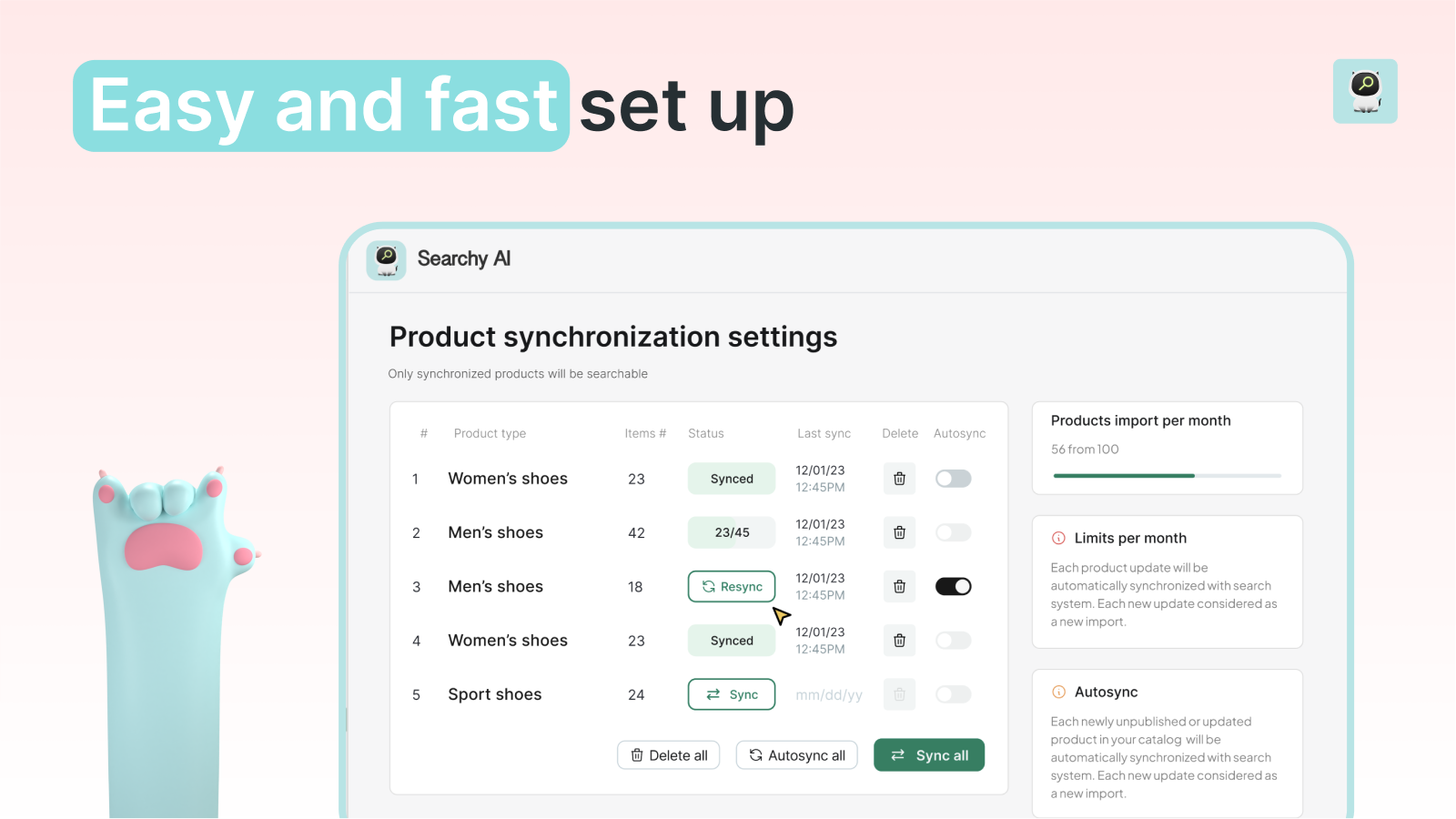 Configuración fácil y rápida