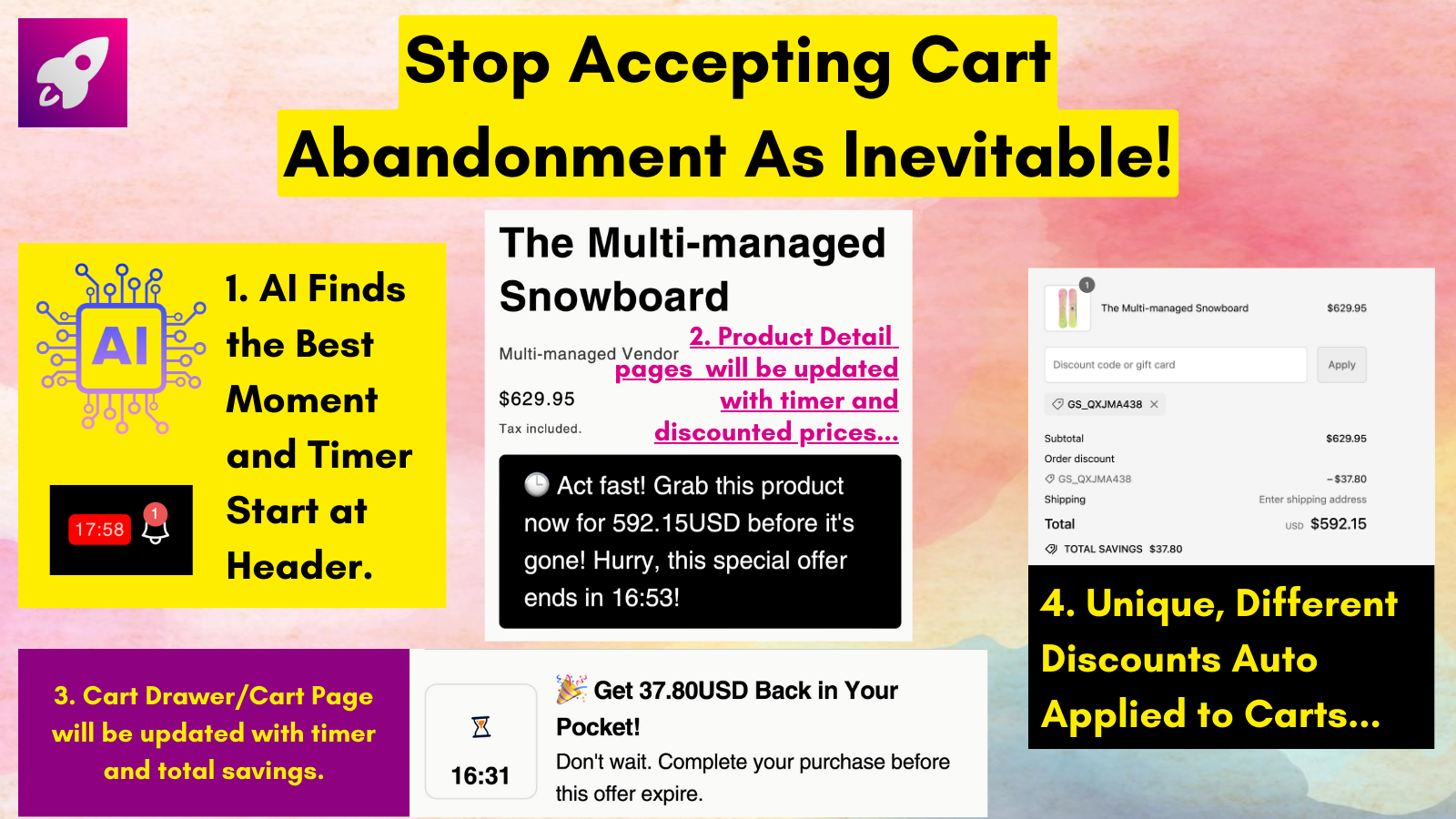 Discount Popup helps you to recover cart abandonment