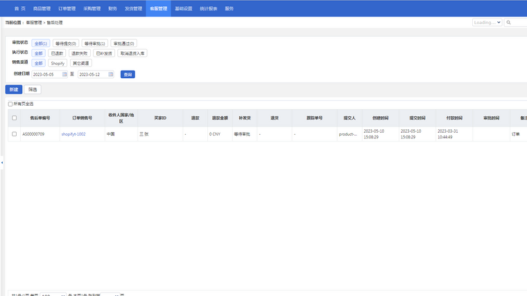 Tongtool ERP Screenshot