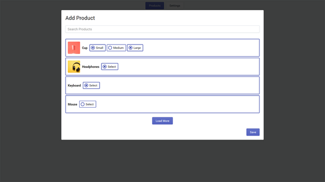 Product selection process