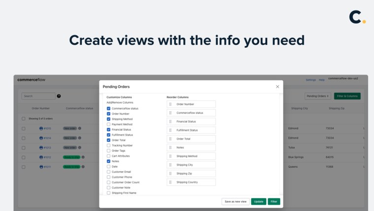 CommerceFlow: Order Management Screenshot