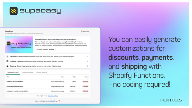 Supaeasy：Shopify 功能生成器与迁移器