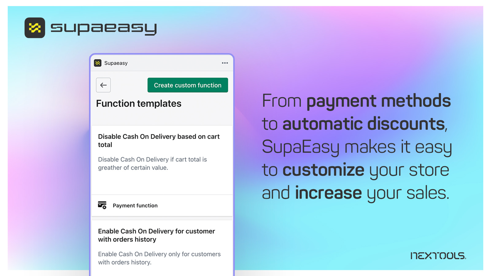 Supaeasy: Shopify Functiegenerator & Migrator