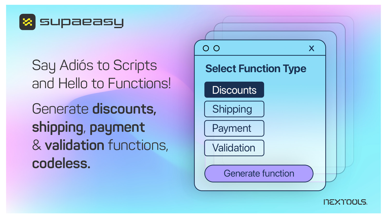 Supaeasy: Shopify Funktionsgenerator & Migrator