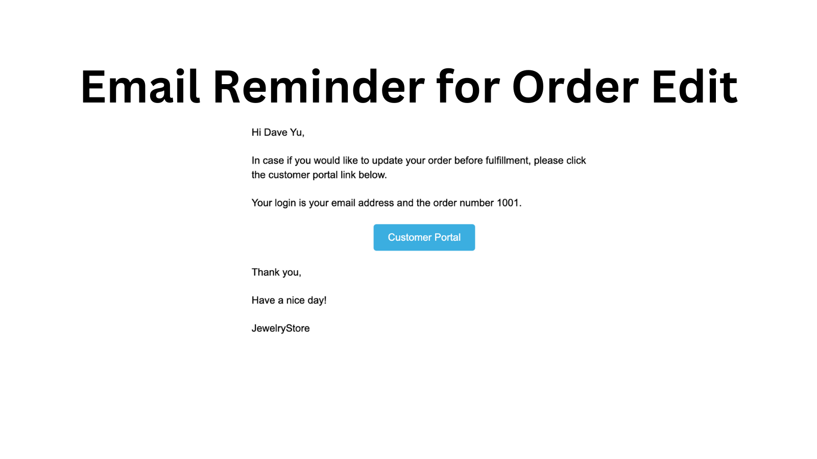 PostSale: Order Edit, Workflow Screenshot