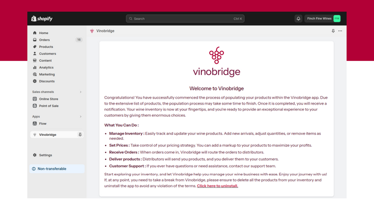 Vinobridge Screenshot