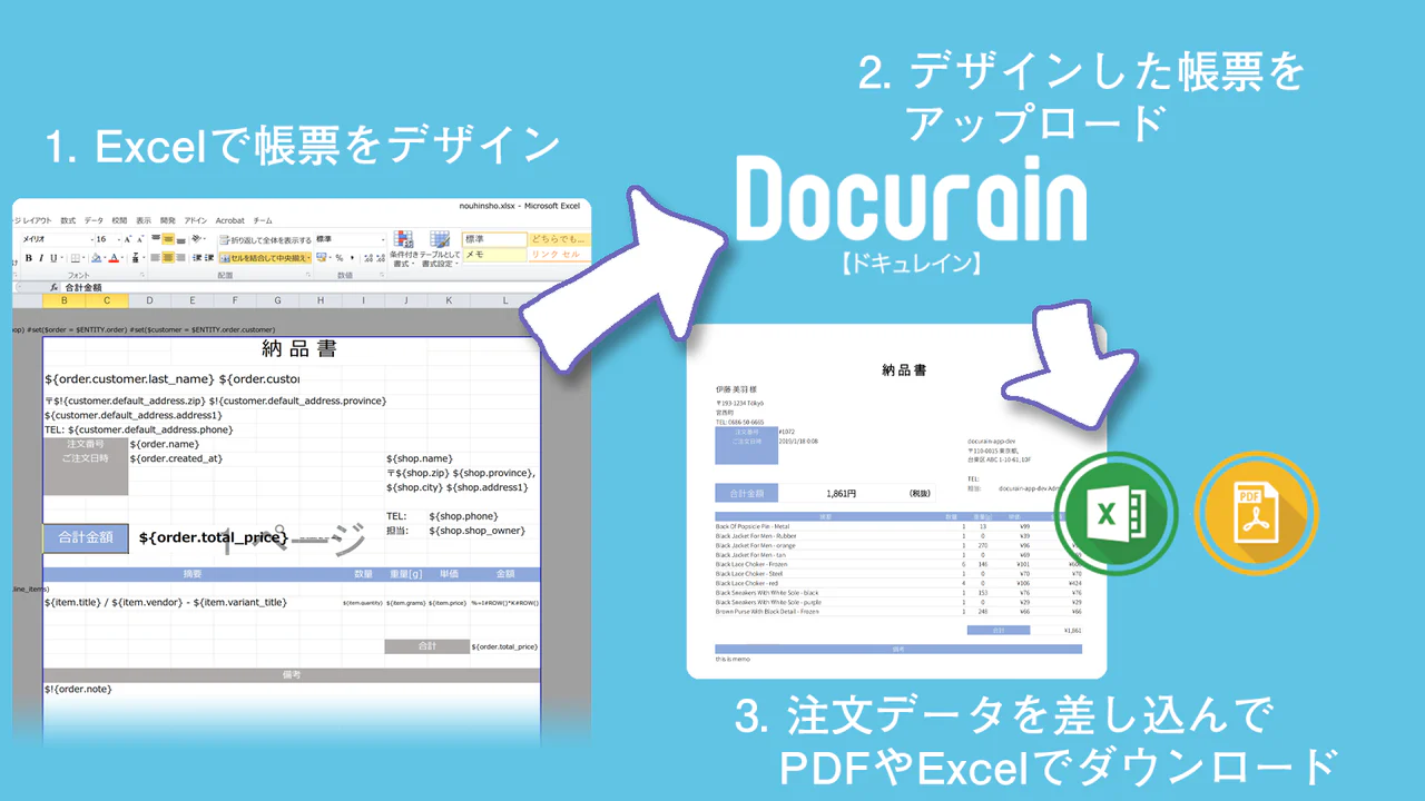 Saída fácil de formulários projetados no Excel.