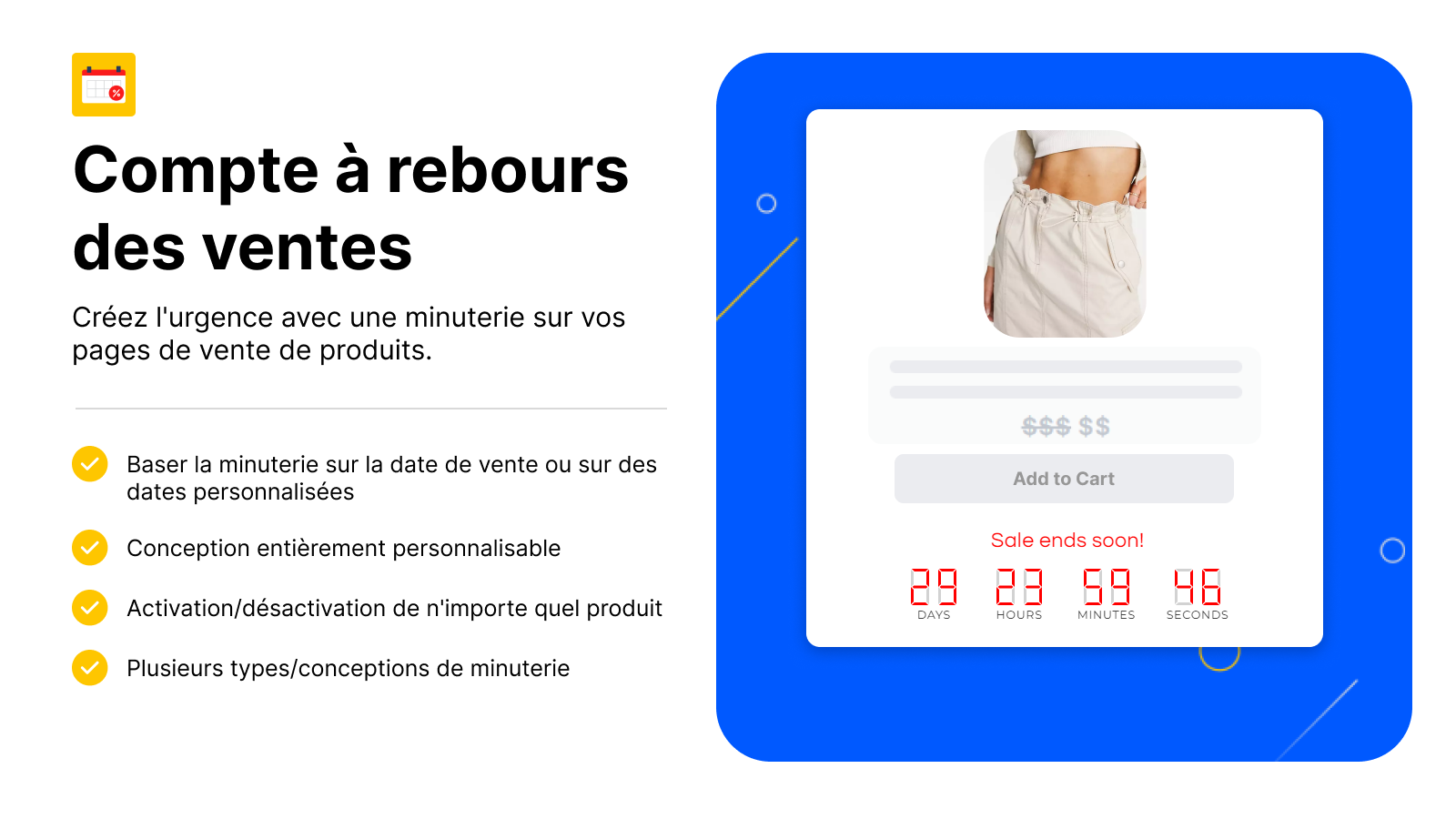 Compte à rebours des ventes