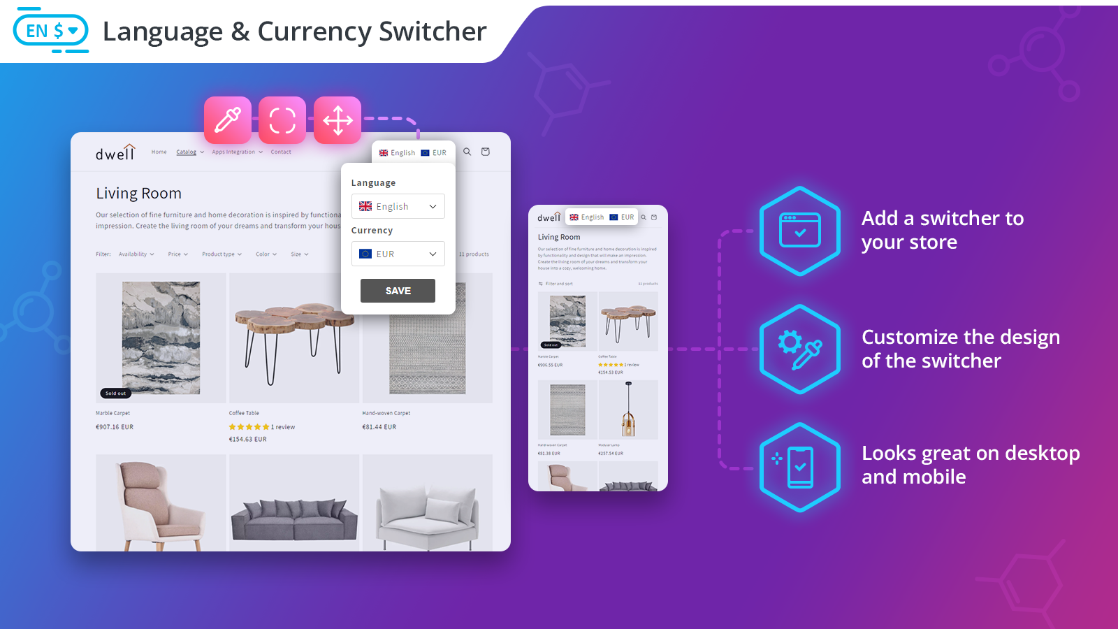 Translation Lab Language and Currency Switcher