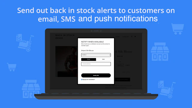 alertes de retour en stock shopify, notifications de retour en stock