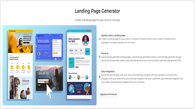 Add Landing page