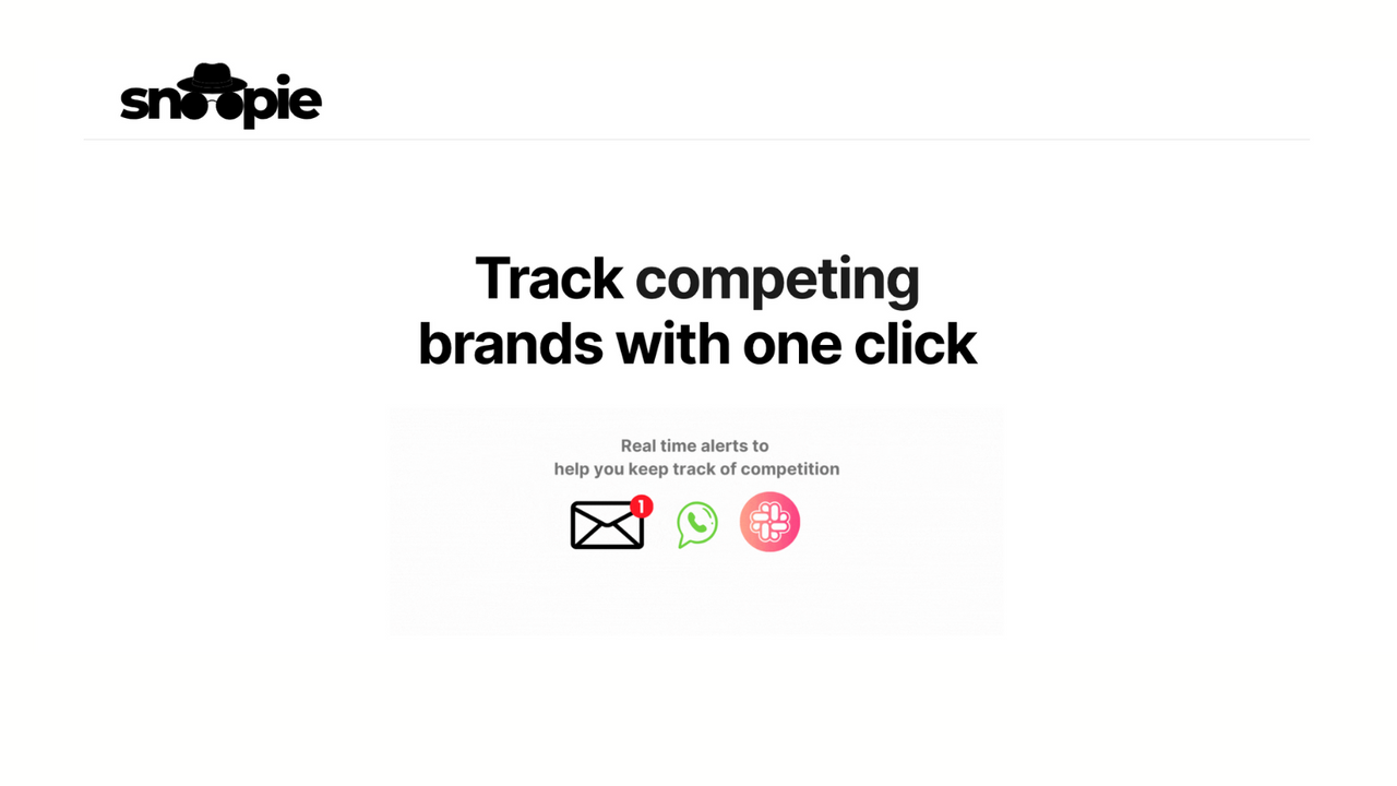 Snoopie ‑ Competitor Tracking Screenshot