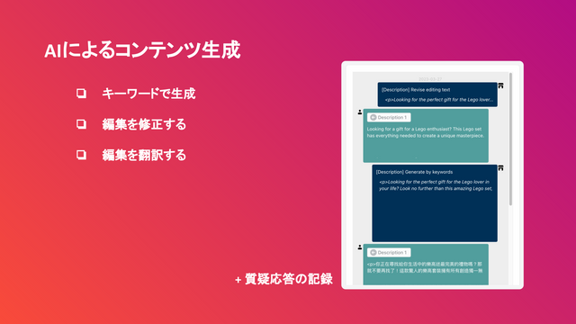 AIによるコンテンツ生成