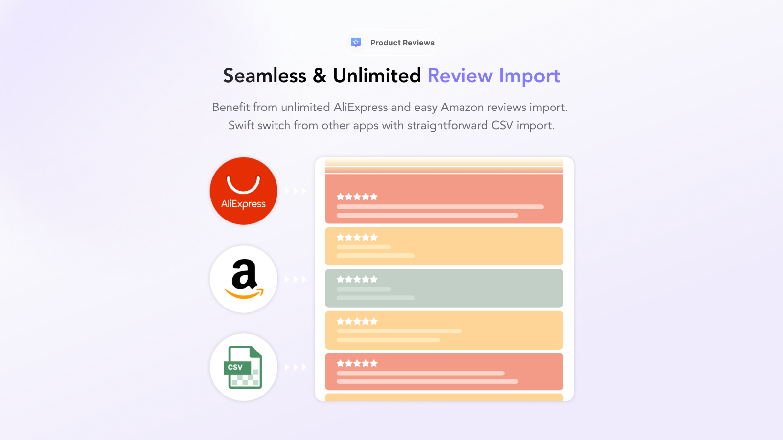 Seamless & Unlimited Review Import