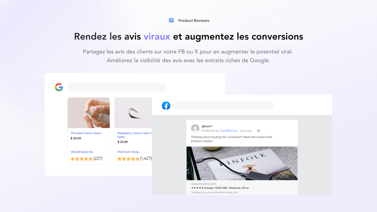 Rendez les avis viraux et augmentez les conversions