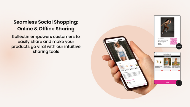 Shopping social sans couture : partage en ligne et hors ligne