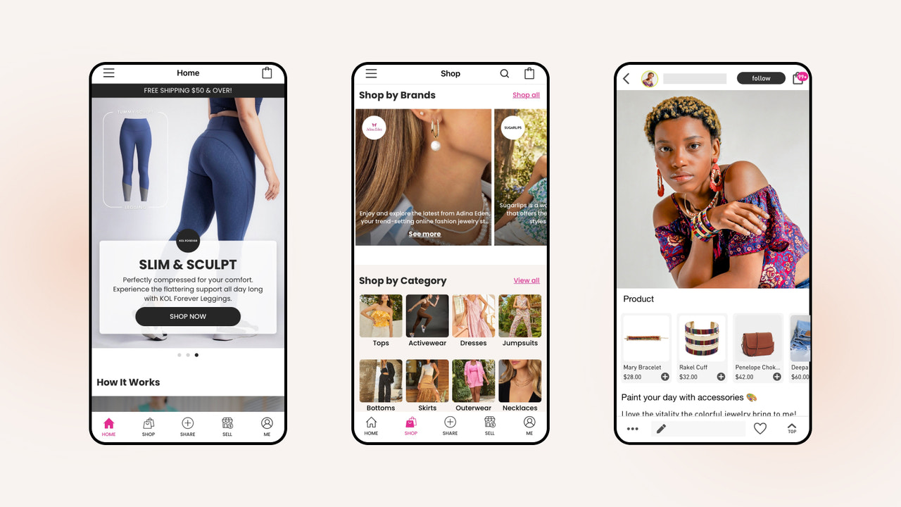 KOLLECTIN ist eine Mode-App, mit der jeder Produkte einkaufen und teilen kann
