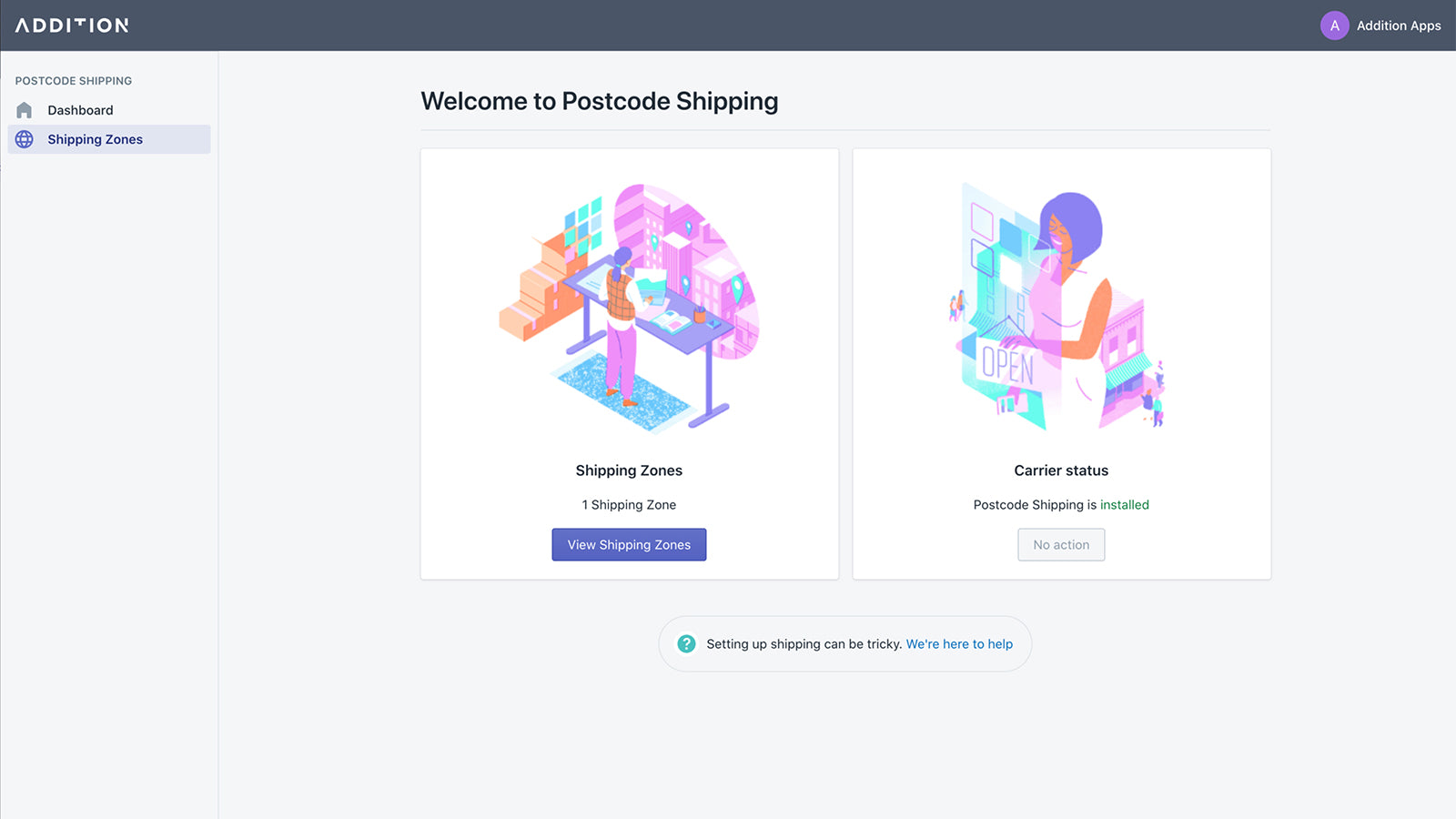 Shipping Rates by Postcode Screenshot