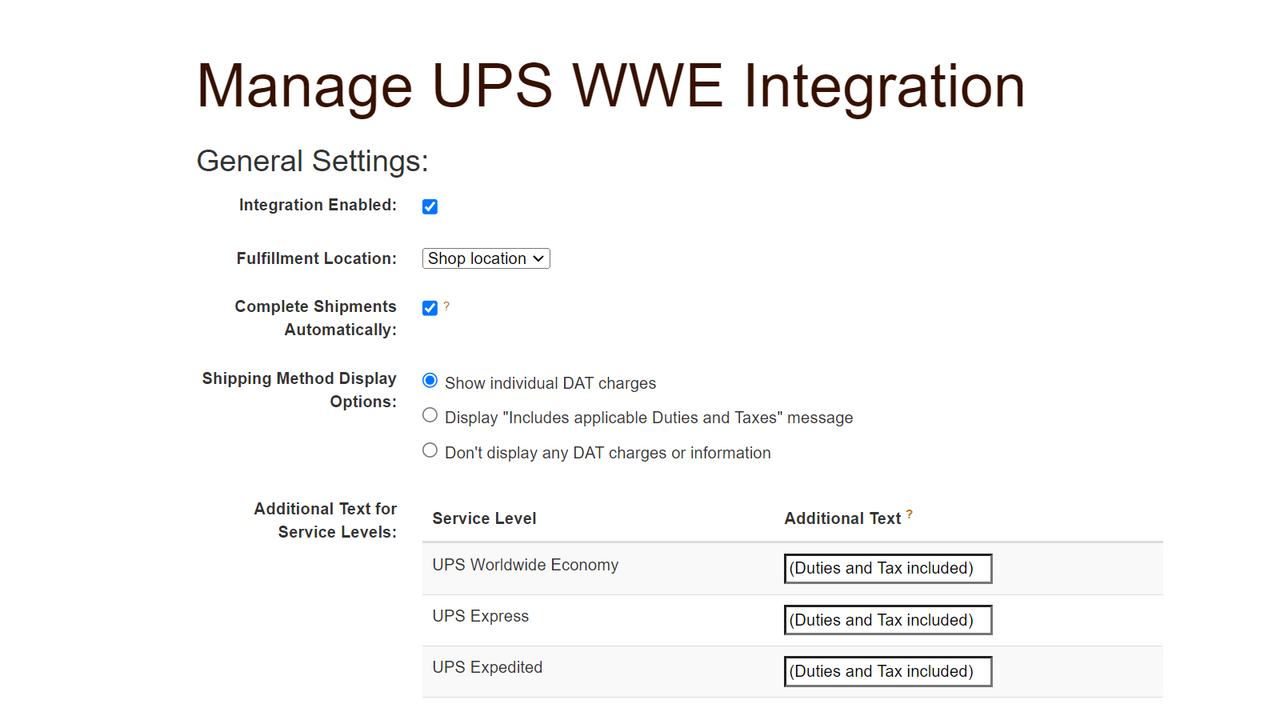 Configuraciones Generales