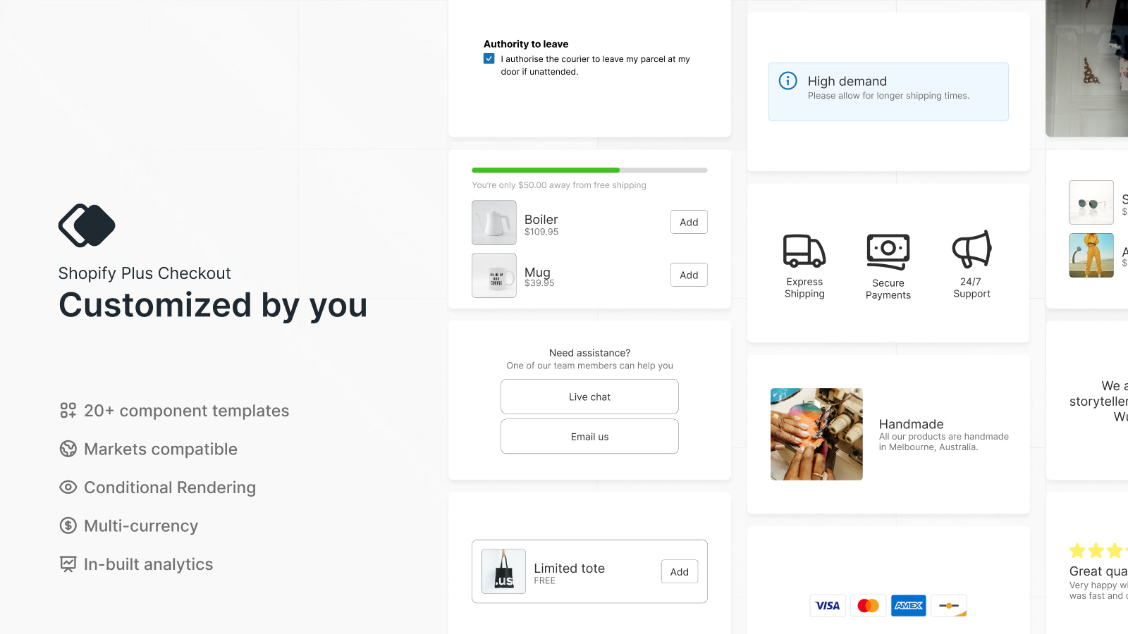 Componentes de Checkout de Shopify