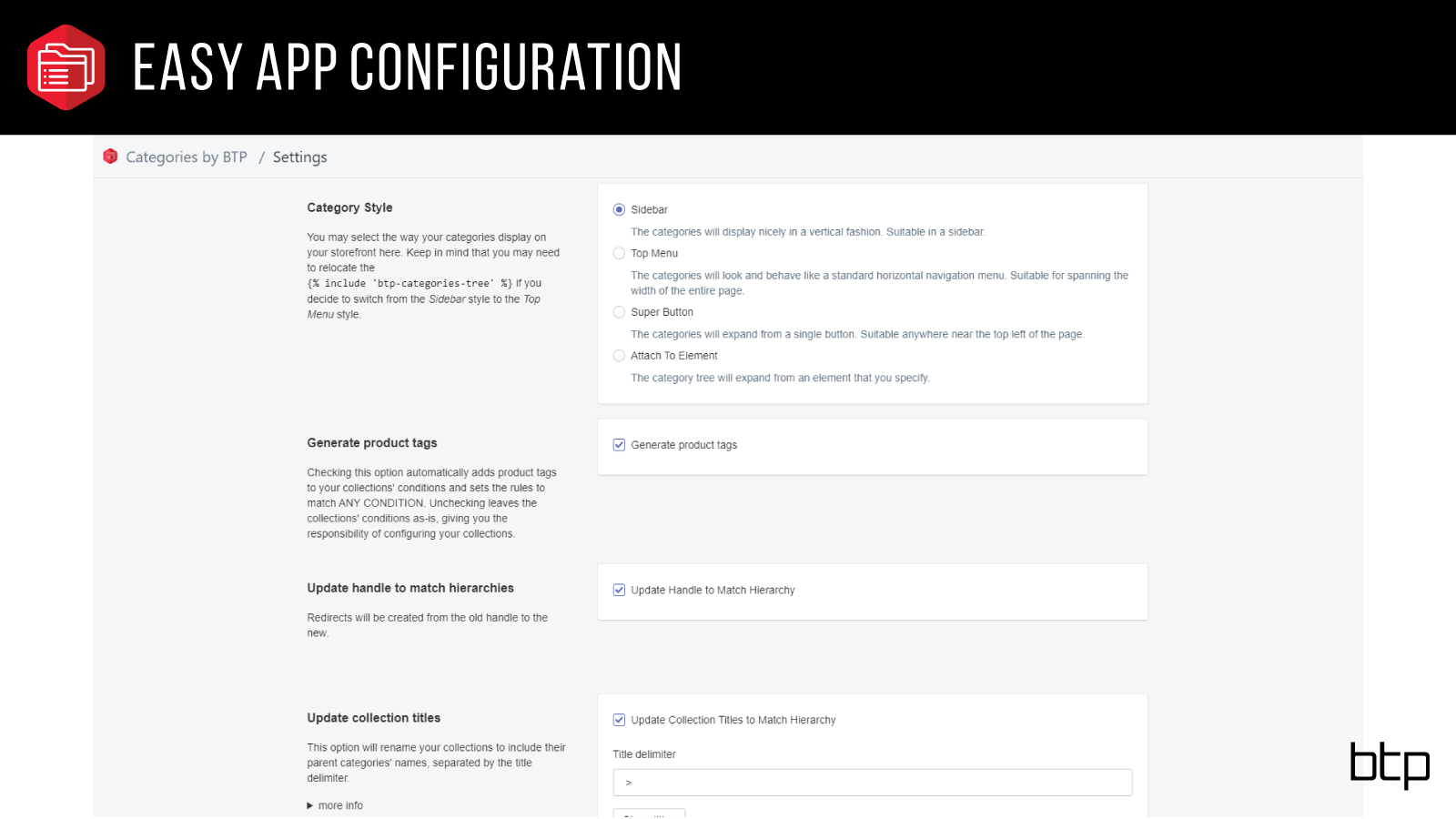 Einfache App-Konfiguration