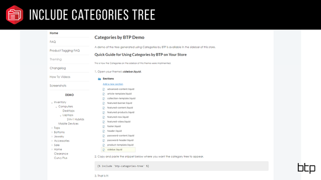 Include Categories Tree