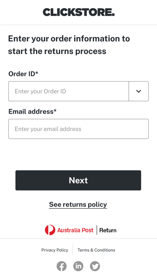 Customer Enters Order ID