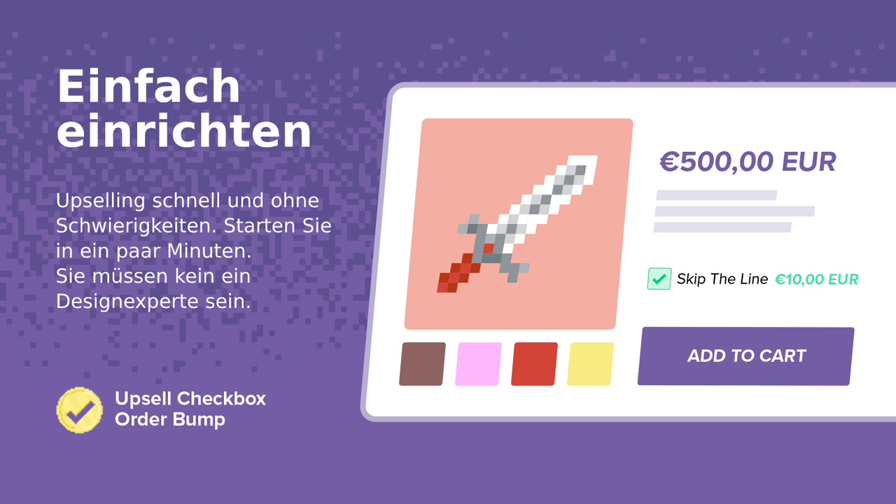 Unbegrenzte Anzahl von Upsells für Ihre Produkte