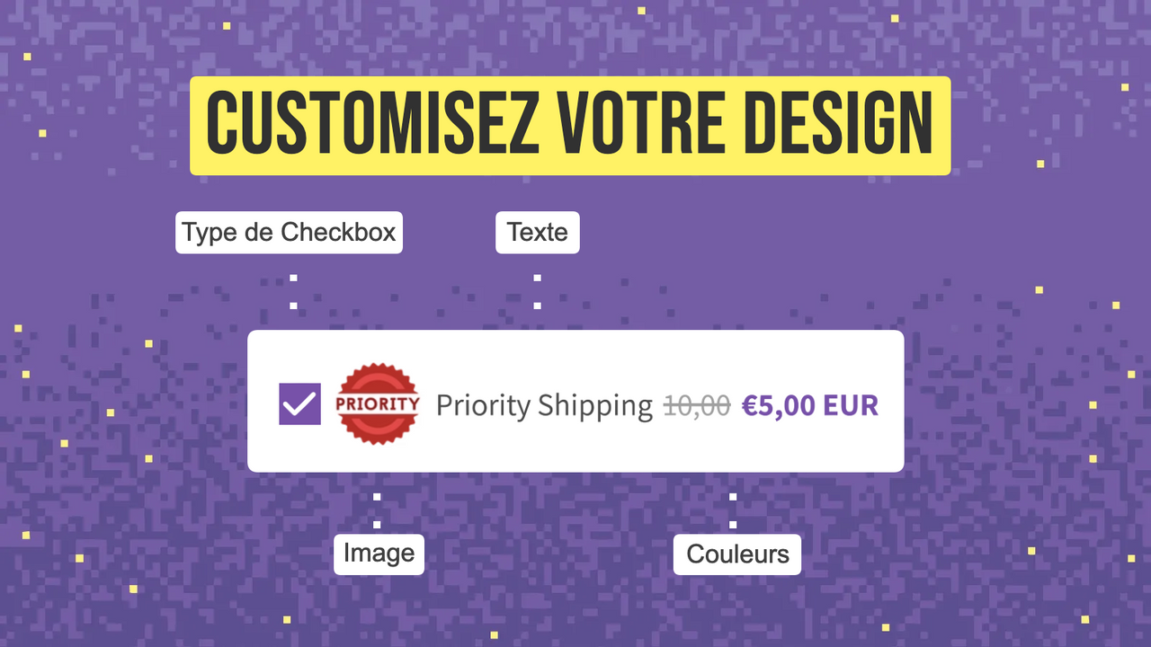 customisez le design de votre upsell checkbox