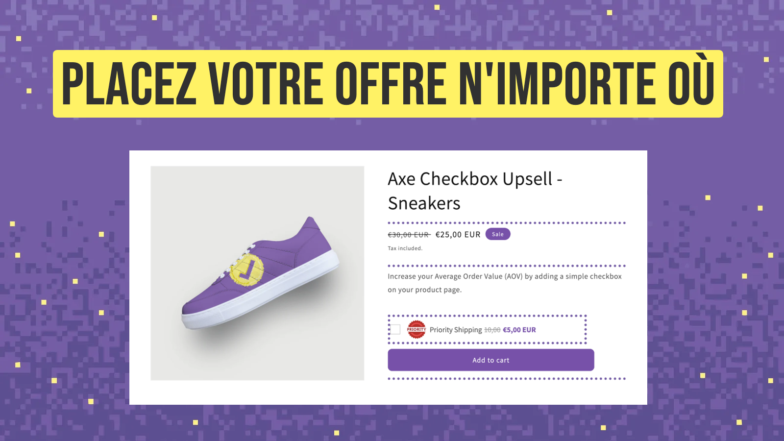 placez votre upsell n'importe où