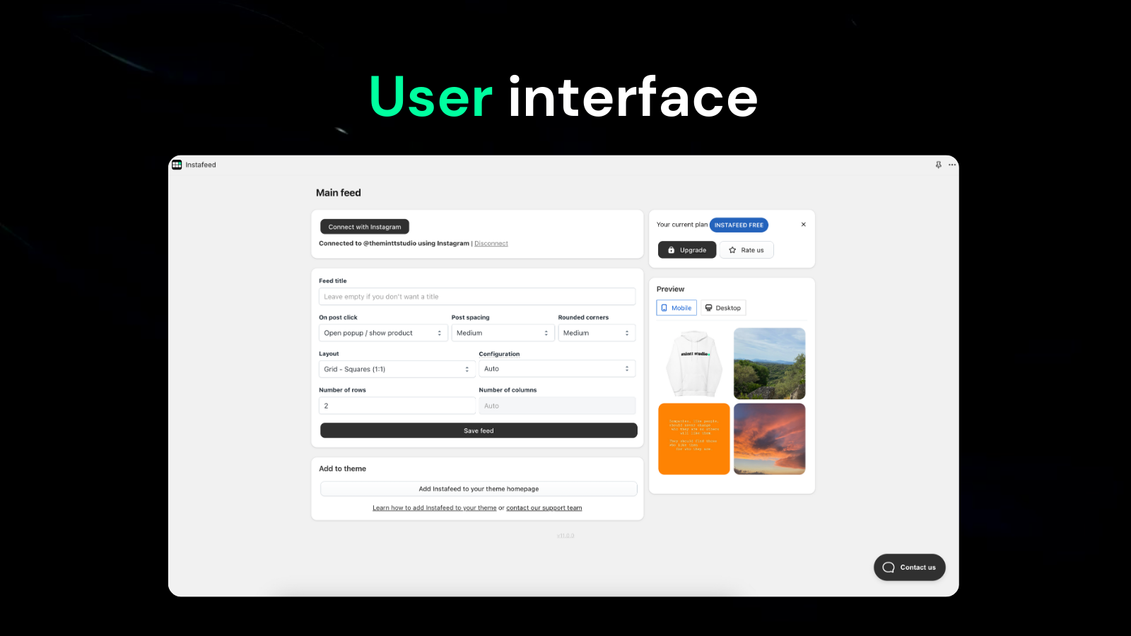 User interface