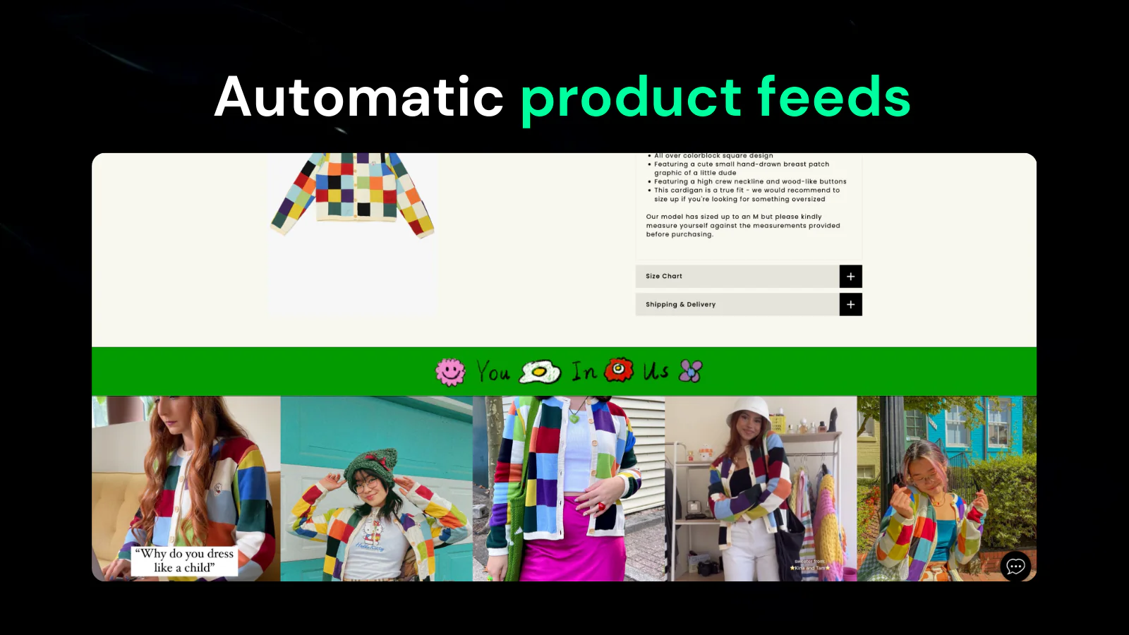 Automatische productfeeds