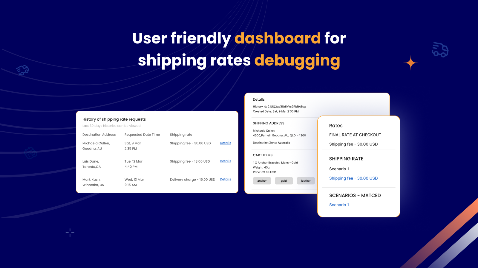 Location based shipping rates