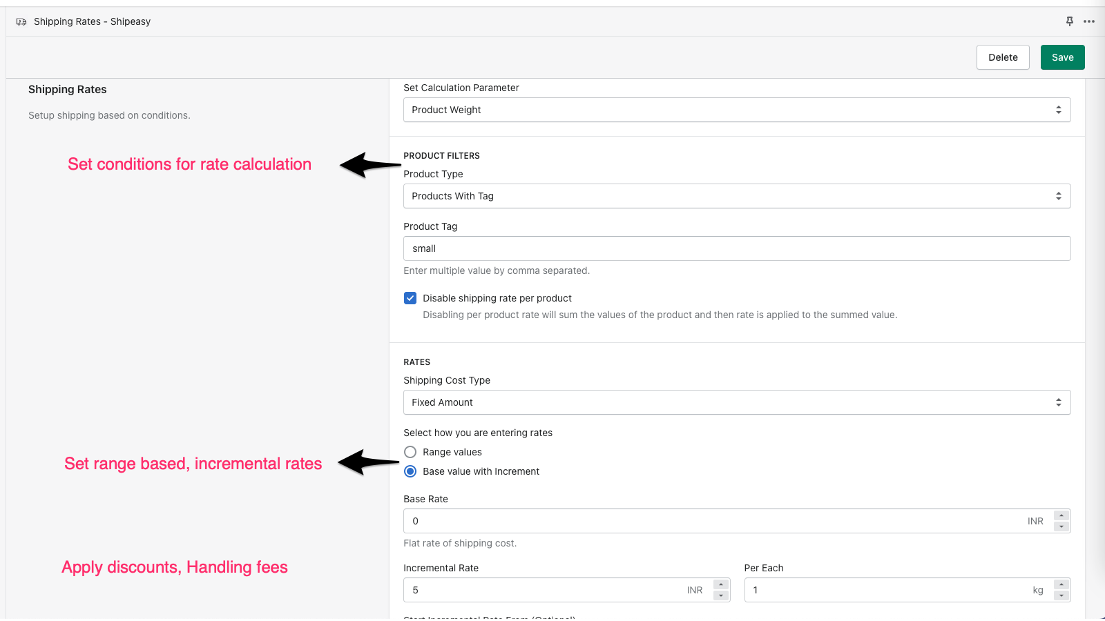 Shipping Rates  Shipeasy - Shipping rules, Shipping rates calculator, Dropshipping rates'