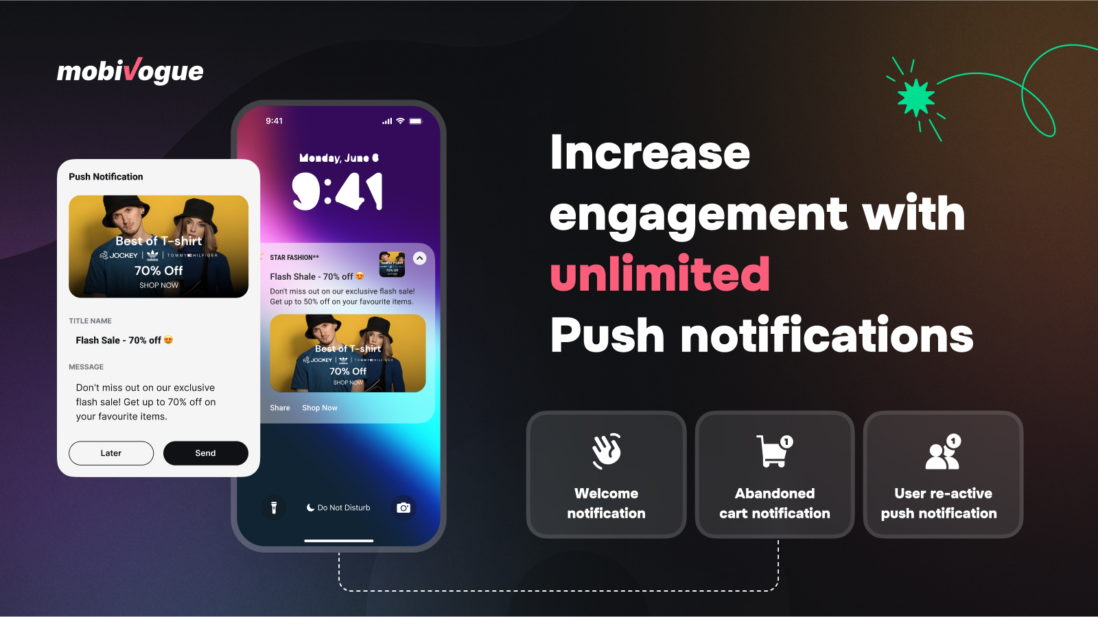 Augmentez l'engagement avec des notifications push illimitées