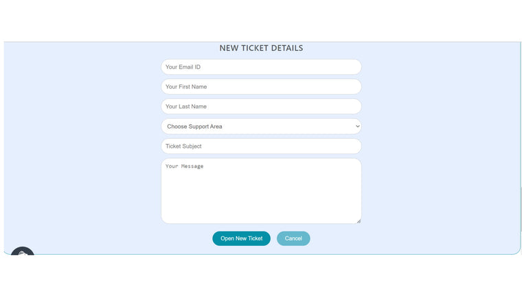 ARCS Support Ticketing System Screenshot