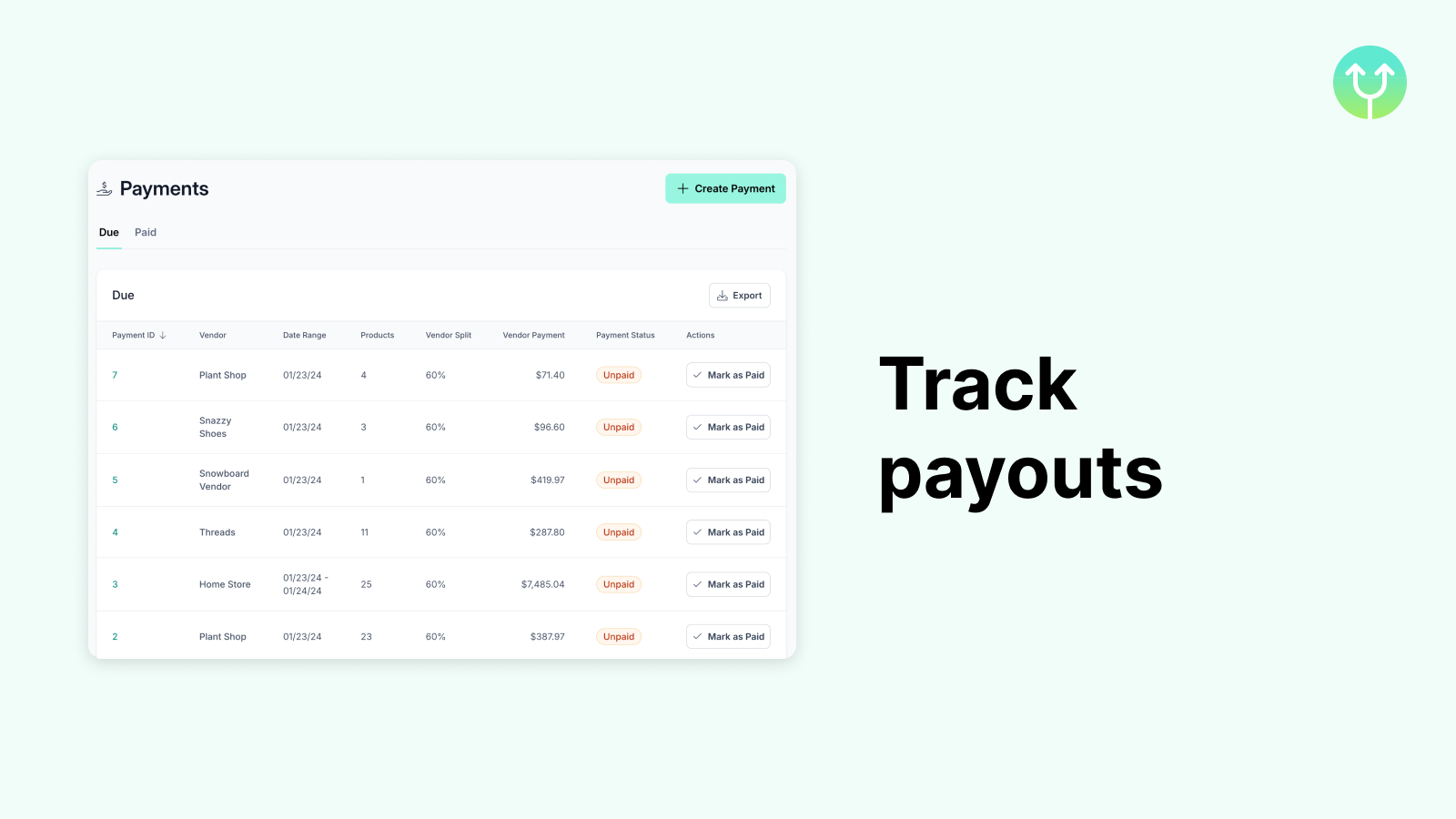 Rastrea pagos con el historial de pagos y automatizaciones de ConsignMint