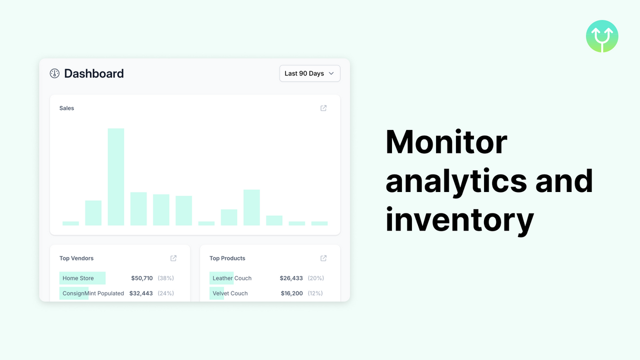 Überwachen Sie Analysen und Inventar mit ConsignMint's Berichten