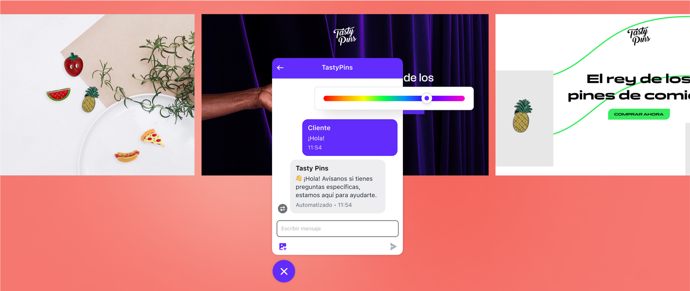 Agrega Shopify Inbox para acceder a un chat de tienda online gratis y personalizable, mensajes de bienvenida y mucho más con el editor de tienda online.