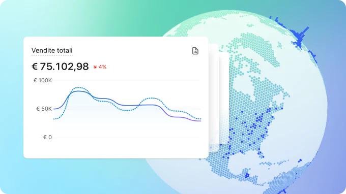 Un’immagine che mostra lo schermo di un computer con una mappa del mondo e un grafico, probabilmente rappresentante dati finanziari o di monitoraggio. Lo schermo presenta anche un grafico in tempo reale con variazioni percentuali. Potrebbe trattarsi di una rappresentazione visiva delle tendenze finanziarie globali o di un sistema di monitoraggio.