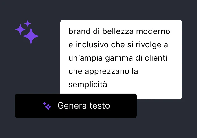 Lo strumento di intelligenza artificiale Shopify Magic utilizzato per generare una tagline