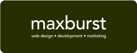 Maxburst logo: Web design, development, marketing