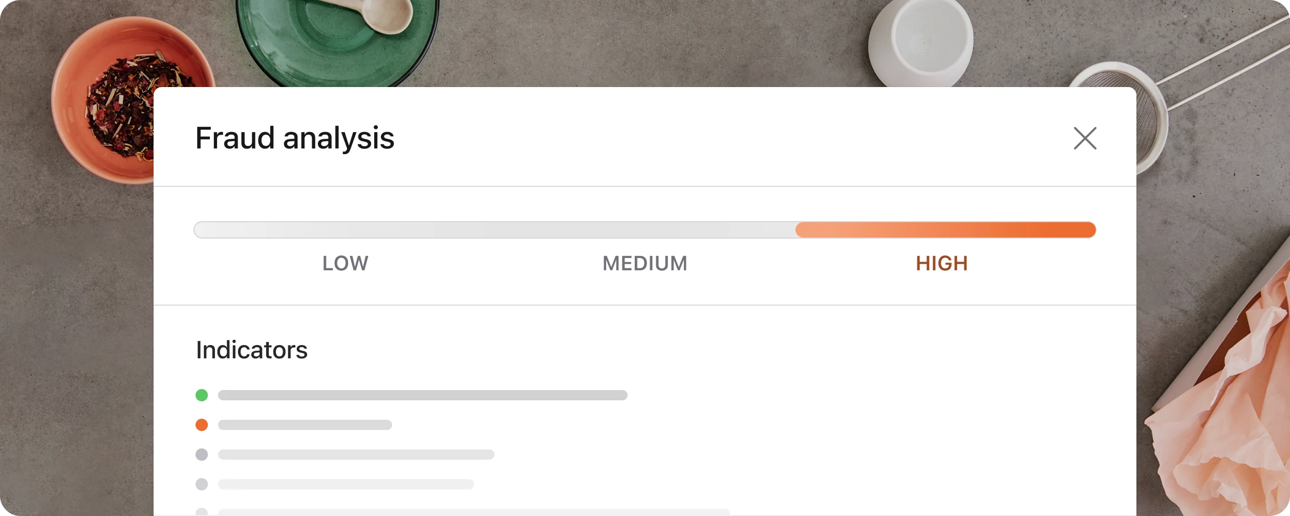 Fraud analysis dashboard