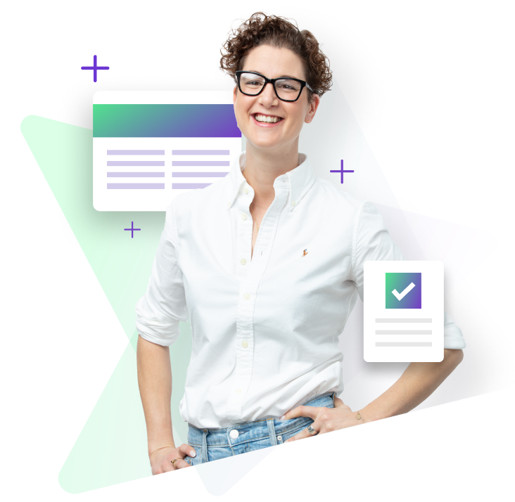 The image features a card and a megaphone illustration. The card is green and white, and the megaphone is purple. The image conveys the idea of communication, interaction, and collaboration, highlighting the importance of effective communication in various professional contexts.