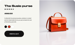 Add a luxury leather purse to your checkout