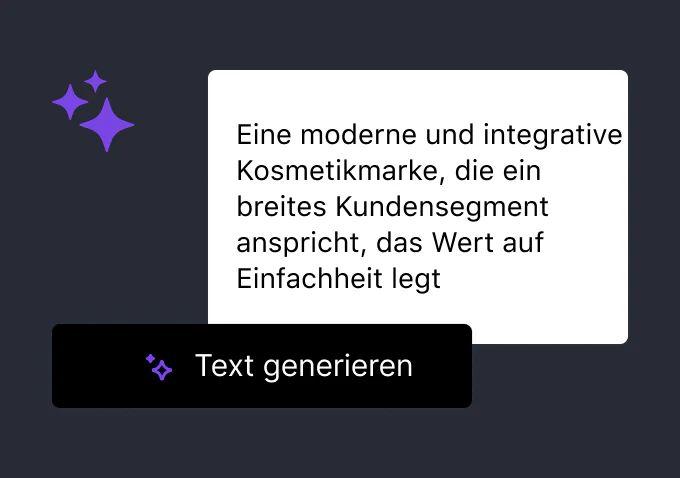 Das KI-Tool Shopify Magic, das verwendet wird, um eine Tagline zu generieren