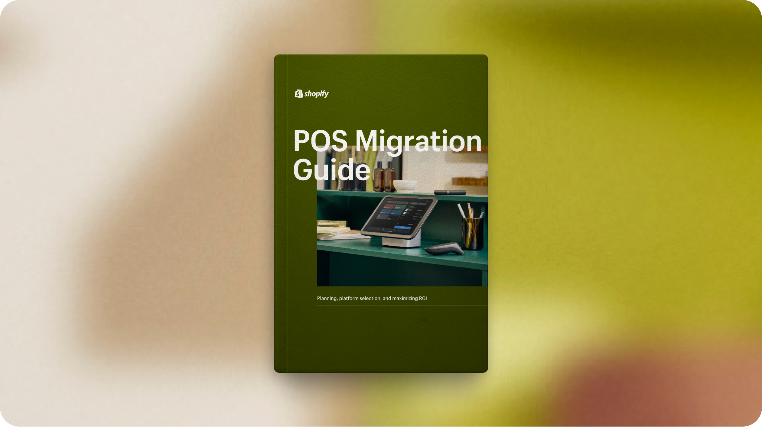 The POS Migration Guide sits against a backdrop.